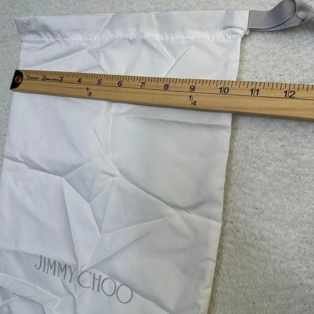 Jimmy Choo White Shoe Dust Bag Pouch Made in Italy‎ 10